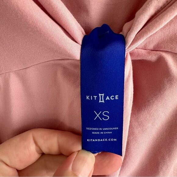 Kit And Ace Light Pink Jersey Spaghetti Strap Midi Sun Dress Size XS - Picture 8 of 9